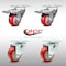 Service Caster 3.5 Inch SS Red Polyurethane Top Plate Caster Total Lock Brakes SCC, 2PK SCC-SSTTL20S3514-PPUB-RED-2-S-2 - alternate 5